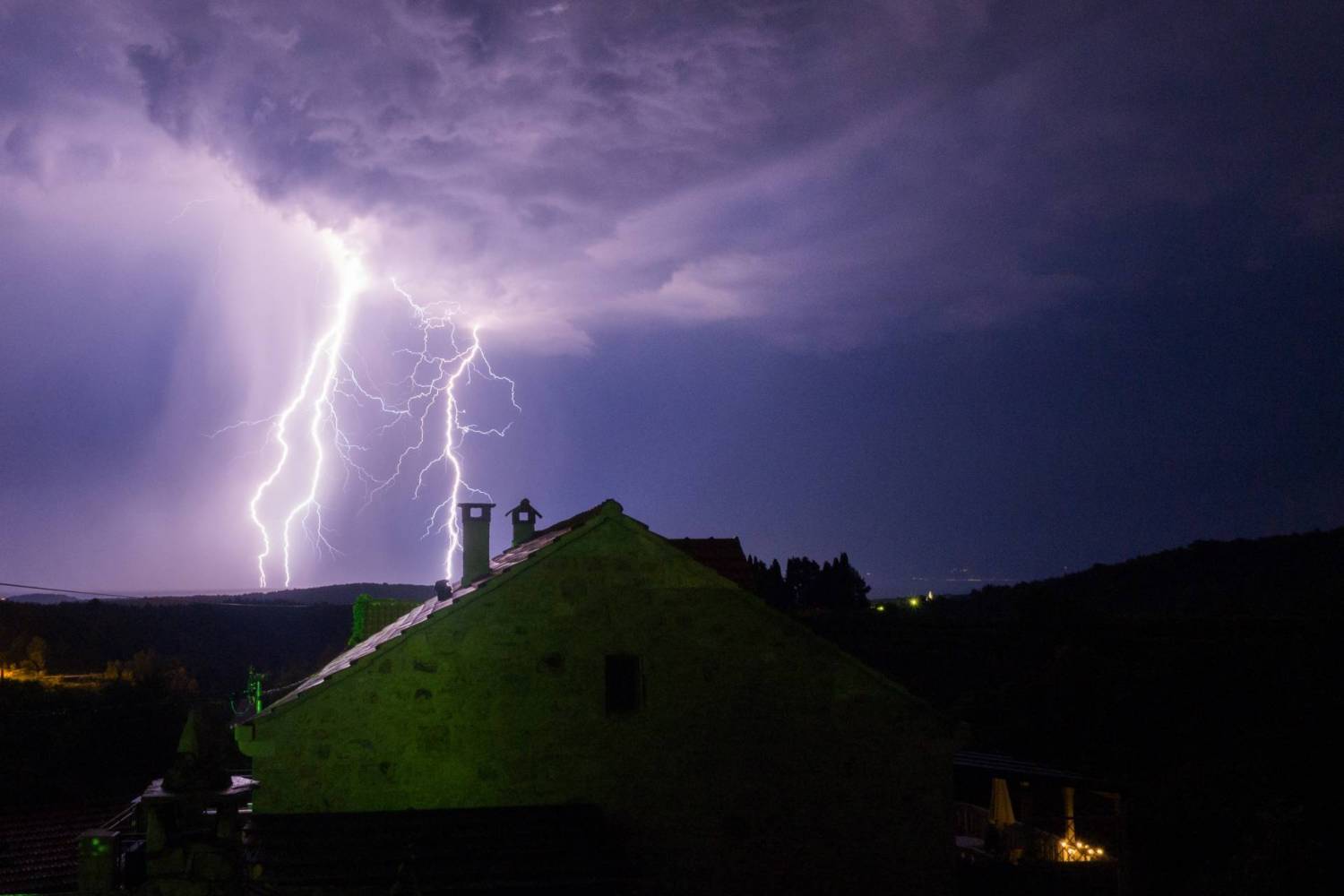 image of lightening bolts during summer storm