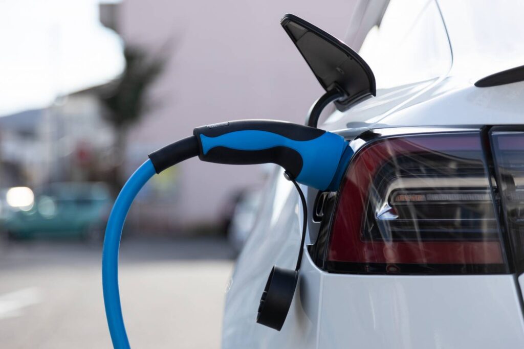 Image of EV with Charger Plug-in